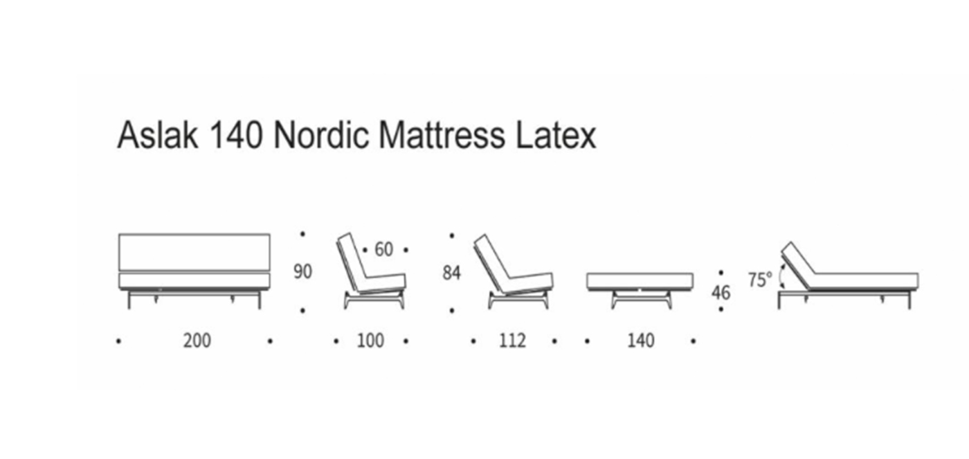 Canape convertible design scandinave pietement chene - 47 couleurs au choix - aslak par innovation living